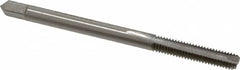 Hertel - #6-40 UNF, 2 Flute, Bright Finish, High Speed Steel Spiral Point Tap - Bottoming Chamfer, Right Hand Thread, 2" OAL, 11/16" Thread Length, 2B/3B Class of Fit - Exact Tooling