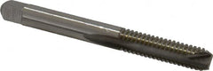 Hertel - 1/4-20 UNC, 2 Flute, Bright Finish, High Speed Steel Spiral Point Tap - Bottoming Chamfer, Right Hand Thread, 2-1/2" OAL, 1" Thread Length, 3B Class of Fit - Exact Tooling