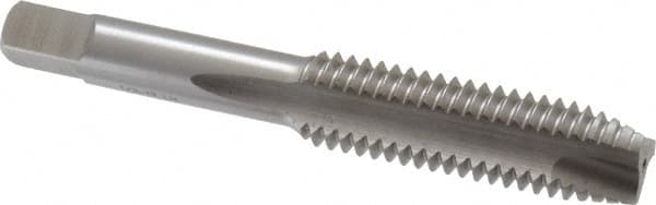 Hertel - 1/2-13 UNC, 3 Flute, Bright Finish, High Speed Steel Spiral Point Tap - Plug Chamfer, Left Hand Thread, 3-3/8" OAL, 3B Class of Fit - Exact Tooling