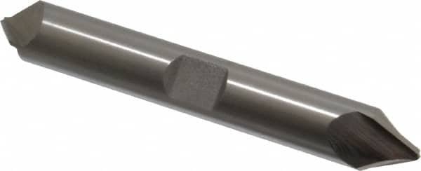 Hertel - 3/8" Diam Double End Cobalt Chamfer Mill - Exact Tooling