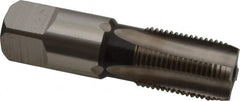 Hertel - 3/8-18 NPS Thread, 4 Flute Standard Pipe Tap - 2-9/16" OAL, 1-1/16" Thread Length, 0.7" Shank Diam, Bright Finish, High Speed Steel - Exact Tooling