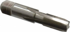 Hertel - 1/8-27 NPS Thread, 4 Flute Standard Pipe Tap - 2-1/8" OAL, 3/4" Thread Length, 7/16" Shank Diam, Bright Finish, High Speed Steel - Exact Tooling