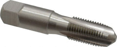 Hertel - 1/4-18 NPS Thread, 4 Flute Standard Pipe Tap - 2-7/16" OAL, 1-1/16" Thread Length, 9/16" Shank Diam, Bright Finish, High Speed Steel - Exact Tooling