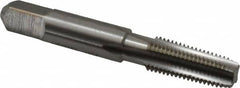 Hertel - 1/16-27 NPTF Thread, 4 Flute Short Projection Standard Pipe Tap - 2-1/8" OAL, 11/16" Thread Length, 5/16" Shank Diam, Bright Finish, High Speed Steel - Exact Tooling