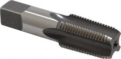 Hertel - 1/2-14 NPTF Thread, 4 Flute Short Projection Standard Pipe Tap - 3-1/8" OAL, 1-3/8" Thread Length, 11/16" Shank Diam, Bright Finish, High Speed Steel - Exact Tooling