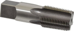 Hertel - 3/4-14 NPT Thread, 5 Flute Short Projection Standard Pipe Tap - 3-1/4" OAL, 1-3/8" Thread Length, 29/32" Shank Diam, Bright Finish, High Speed Steel - Exact Tooling
