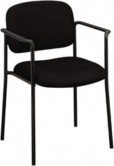 Basyx - Fabric Black Stacking Chair - Black Frame, 23-1/4" Wide x 21" Deep x 32-3/4" High - Exact Tooling
