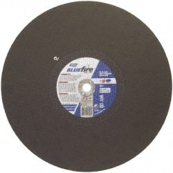 Norton - 20" 30 Grit Zirconia Alumina Cutoff Wheel - 5/32" Thick, 1" Arbor, 2,710 Max RPM, Use with Stationary Tools - Exact Tooling
