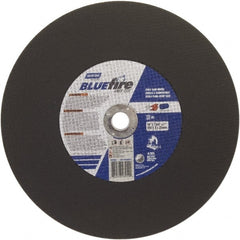Norton - 14" 36 Grit Zirconia Alumina Cutoff Wheel - 7/64" Thick, 1" Arbor, 4,365 Max RPM, Use with Stationary Tools - Exact Tooling