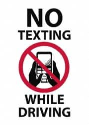 NMC - 14" Long, Pressure-Sensitive Vinyl Safety Sign - Use for Workplace/Safety - Exact Tooling