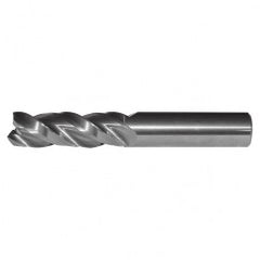 1/2x1/2x1-1/4x3 3FL Square Carbide End Mill-Round Shank-Uncoated - Exact Tooling