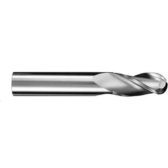 ‎5/8″ Dia. × 5/8″ Shank × 1-1/4″ DOC × 3-1/2″ OAL, Carbide TiN, Spiral , 3 Flute, 30° Helix, Ballnose End Mill - Exact Tooling
