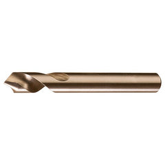 ‎3/8″ × 3-1/8″ OAL 90 Degree HSSCoPM Radial NC Spotting Drills Gold-Black Oxide - Exact Tooling