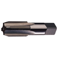 ‎1/4-18 NPS 4 Flute HSS Medium Hook Straight NPS Straight Pipe Tap- Bright - Exact Tooling