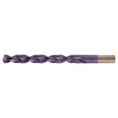 #39 RHS / RHC HSS-CO 8% (M42) 135 Degree Split Point Q-Cobalt Wide Land Parabolic Jobber Drill - TiAlN - Exact Tooling
