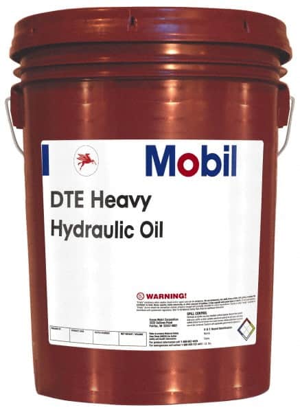 Mobil - 5 Gal Pail Mineral Circulating Oil - SAE 30, ISO 100, 95.1 cSt at 40°C & 10.9 cSt at 100°F - Exact Tooling