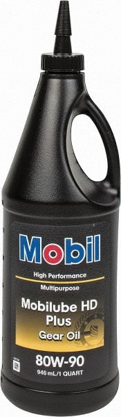 Mobil - 0.25 Gal Bottle, Gear Oil - 14.8 St Viscosity at 100°C, 141 St Viscosity at 40°C - Exact Tooling