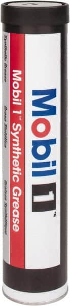 Mobil - 13.4 oz Cartridge Synthetic General Purpose Grease - Red, 302°F Max Temp, NLGIG 2, - Exact Tooling