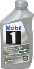 Mobil - 1 Quart Synthetic Engine Oil - Grade 10W-30 - Exact Tooling