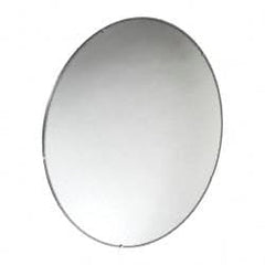 PRO-SAFE - Indoor Round Convex Safety, Traffic & Inspection Mirrors - Acrylic Lens, Laminated Hardboard Backing, 26" Diam x 2-1/2" High, 28' Max Covered Distance - Exact Tooling