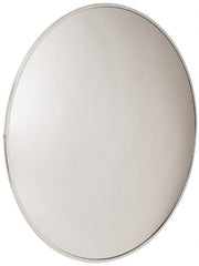 PRO-SAFE - Indoor Round Convex Safety, Traffic & Inspection Mirrors - Acrylic Lens, Laminated Hardboard Backing, 48" Diam x 3-1/4" High, 50' Max Covered Distance - Exact Tooling