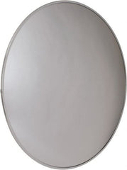 PRO-SAFE - Outdoor Round Convex Safety, Traffic & Inspection Mirrors - Acrylic Lens, Laminated Hardboard Backing, 26" Diam x 2-1/2" High, 28' Max Covered Distance - Exact Tooling
