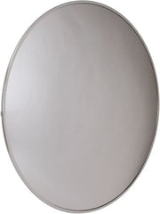 PRO-SAFE - Outdoor Round Convex Safety, Traffic & Inspection Mirrors - Acrylic Lens, Laminated Hardboard Backing, 30" Diam x 2-5/8" High, 32' Max Covered Distance - Exact Tooling