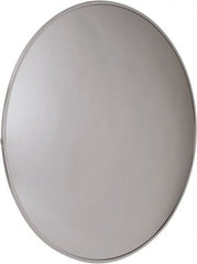 PRO-SAFE - Outdoor Round Convex Safety, Traffic & Inspection Mirrors - Acrylic Lens, Laminated Hardboard Backing, 48" Diam x 3-1/4" High, 50' Max Covered Distance - Exact Tooling