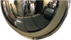 PRO-SAFE - Indoor & Outdoor Half Dome Dome Safety, Traffic & Inspection Mirrors - Acrylic Lens, Fiberboard Backing, 32" Diam x 13-7/8" High, 34' Max Covered Distance - Exact Tooling