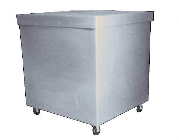 Bayhead Products - 1,000 Lb Load Capacity, Polyethylene Rolling Covered Container - 28" Wide x 30" Long x 30" High - Exact Tooling