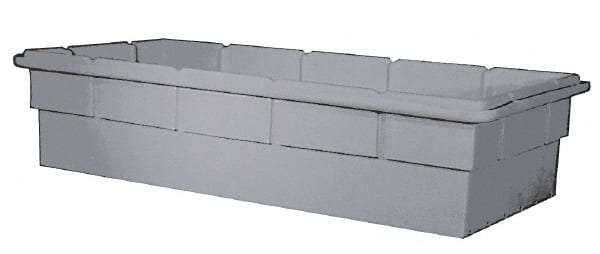 Bayhead Products - Gray Polyethylene Tote Container - Nesting, 38-1/2" Long x 18" Wide x 9" High - Exact Tooling