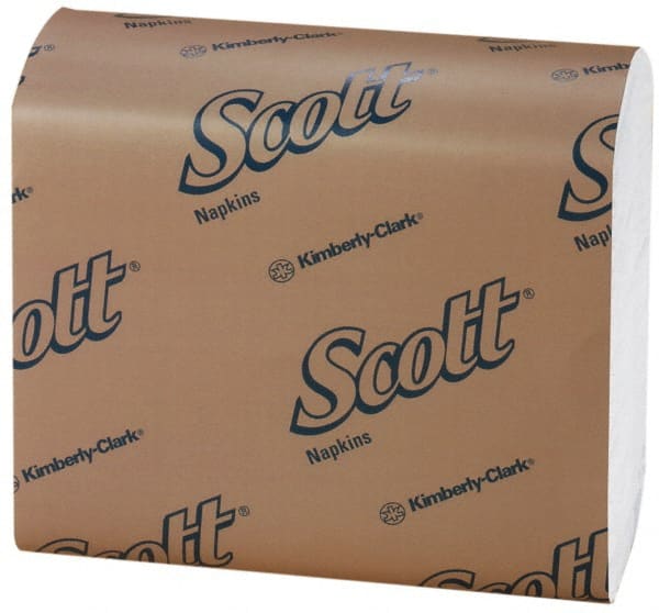 Scott - 10,000 Piece, 7" Long x 13-1/2" Wide, Tall Folded Dispenser Snack Paper Napkins - 1 Ply, White - Exact Tooling