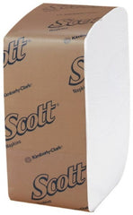 Scott - 12" Long x 13" Wide, Mini Fold Dispenser Dinner Paper Napkins - 1 Ply, White - Exact Tooling