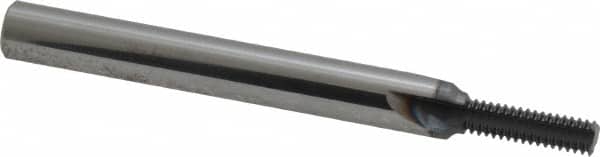 Scientific Cutting Tools - 1/4-32 Thread, 1/4" Shank Diam, AlTiN+ Coating, Solid Carbide Straight Flute Thread Mill - 3 Flutes, 2-1/2" OAL, 1/4" Min Noml Diameter - Exact Tooling