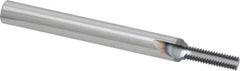 Scientific Cutting Tools - 1/4-36 Thread, 1/4" Shank Diam, AlTiN+ Coating, Solid Carbide Straight Flute Thread Mill - 3 Flutes, 2-1/2" OAL, 1/4" Min Noml Diameter - Exact Tooling