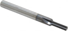 Scientific Cutting Tools - 1/4-40 Thread, 1/4" Shank Diam, TiAlN Coating, Solid Carbide Straight Flute Thread Mill - 3 Flutes, 2-1/2" OAL, 1/4" Min Noml Diameter - Exact Tooling