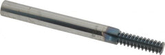 Scientific Cutting Tools - 5/16-18 Thread, 1/4" Shank Diam, AlTiN+ Coating, Solid Carbide Straight Flute Thread Mill - 3 Flutes, 2-1/2" OAL, 5/16" Min Noml Diameter - Exact Tooling