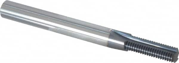 Scientific Cutting Tools - 5/16-32 Thread, 1/4" Shank Diam, AlTiN+ Coating, Solid Carbide Straight Flute Thread Mill - 3 Flutes, 2-1/2" OAL, 5/16" Min Noml Diameter - Exact Tooling