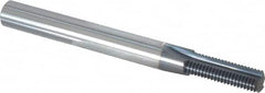 Scientific Cutting Tools - 5/16-32 Thread, 1/4" Shank Diam, AlTiN+ Coating, Solid Carbide Straight Flute Thread Mill - 3 Flutes, 2-1/2" OAL, 5/16" Min Noml Diameter - Exact Tooling