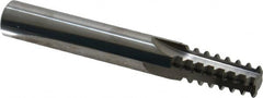 Scientific Cutting Tools - 1/2-14, 3/4-14 Thread, 1/2" Shank Diam, Bright Coating, Solid Carbide Straight Flute Thread Mill - 4 Flutes, 3-1/2" OAL, 1/2" Min Noml Diameter - Exact Tooling