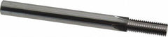 Scientific Cutting Tools - 3/8-24 Thread, 5/16" Shank Diam, Bright Coating, Solid Carbide Straight Flute Thread Mill - 4 Flutes, 3-1/2" OAL, 3/8" Min Noml Diameter - Exact Tooling