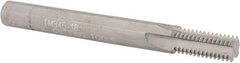 Scientific Cutting Tools - 7/16-18 Thread, 3/8" Shank Diam, Bright Coating, Solid Carbide Straight Flute Thread Mill - 4 Flutes, 3-1/2" OAL, 7/16" Min Noml Diameter - Exact Tooling