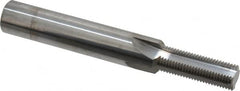 Scientific Cutting Tools - 1/2-24 Thread, 1/2" Shank Diam, Bright Coating, Solid Carbide Straight Flute Thread Mill - 4 Flutes, 3-1/2" OAL, 1/2" Min Noml Diameter - Exact Tooling