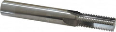 Scientific Cutting Tools - 9/16-20 Thread, 1/2" Shank Diam, Bright Coating, Solid Carbide Straight Flute Thread Mill - 4 Flutes, 3-1/2" OAL, 9/16" Min Noml Diameter - Exact Tooling