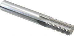 Scientific Cutting Tools - 5/8-16 Thread, 1/2" Shank Diam, Bright Coating, Solid Carbide Straight Flute Thread Mill - 6 Flutes, 3-1/2" OAL, 5/8" Min Noml Diameter - Exact Tooling