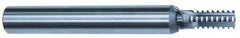 Scientific Cutting Tools - 1-1/2 - 12 Thread, 1" Shank Diam, Bright Coating, Solid Carbide Straight Flute Thread Mill - 6 Flutes, 7-1/2" OAL, 1-1/2" Min Noml Diameter - Exact Tooling