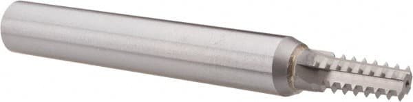 Scientific Cutting Tools - 1/2-14, 3/4-14 Thread, 3/4" Shank Diam, Bright Coating, Solid Carbide Straight Flute Thread Mill - 4 Flutes, 6" OAL, 1/2" Min Noml Diameter - Exact Tooling