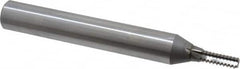 Scientific Cutting Tools - 7/16-24 Thread, 3/4" Shank Diam, Bright Coating, Solid Carbide Straight Flute Thread Mill - 4 Flutes, 6" OAL, 7/16" Min Noml Diameter - Exact Tooling