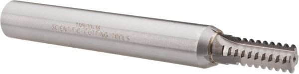 Scientific Cutting Tools - 5/8-16 Thread, 3/4" Shank Diam, Bright Coating, Solid Carbide Straight Flute Thread Mill - 4 Flutes, 6" OAL, 5/8" Min Noml Diameter - Exact Tooling