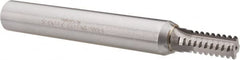 Scientific Cutting Tools - 5/8-16 Thread, 3/4" Shank Diam, Bright Coating, Solid Carbide Straight Flute Thread Mill - 4 Flutes, 6" OAL, 5/8" Min Noml Diameter - Exact Tooling